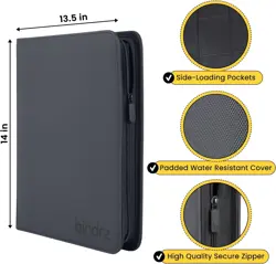 TCG Pokemon Trading Card Binder, 480 Sleeved Cards, 12 Pockets, Zipper Side Load - Image 3