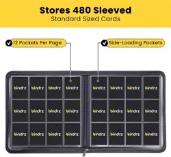 TCG Pokemon Trading Card Binder, 480 Sleeved Cards, 12 Pockets, Zipper Side Load - Image 5