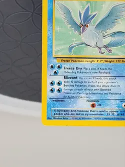 Articuno Pokemon Card Non Holo Rare Vintage Trading Card Fossil Set 2/62 WOTC - Image 5