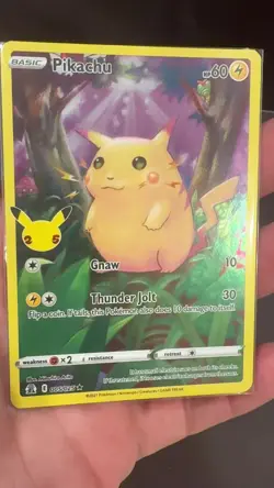 Pokemon TCG Celebrations Pikachu Holo Card 005/025 25th Anniversary - Image 2