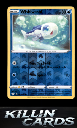 Reverse Holofoil Wishiwashi 050/189 Pokemon Common SWSH03: Darkness Ablaze Card - Image 1