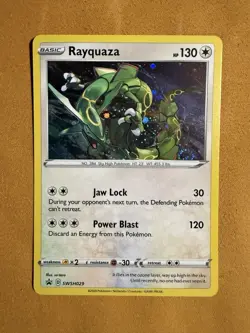 Rayquaza Pokemon TCG Sword And Shield Black Star Promo Holo Card #SWSH029 - Image 1