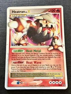 Pokemon Card Heatran LV.X HOLO Promo DP31 Black Star Promo -HP - Image 1