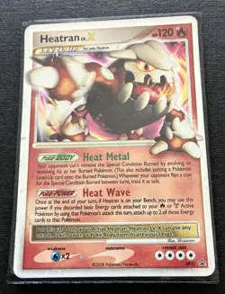 Pokemon Card Heatran LV.X HOLO Promo DP31 Black Star Promo -HP - Image 2