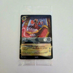 New Disney Lorcana D23 2025 Gold Member Exclusive Iago 8/ Foil Sealed Promo Card - Image 1