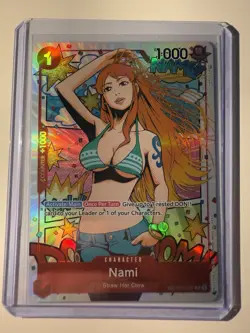 One Piece TCG Card - Wings Of The Captain OP06 - ST01-007 Nami TR Treasure Rare - Image 3