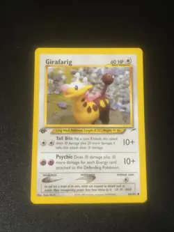 Girafarig 66/105 1st Edition Neo Destiny Pokemon Card - Image 1