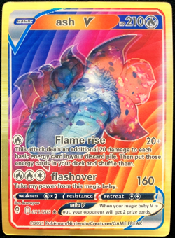 Pokemon 3D Ash HP 210 V ACG Lenticular Pokemon Card - Image 1