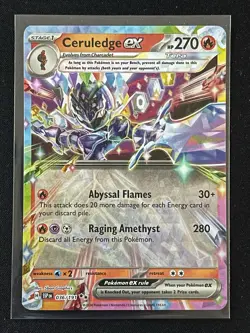 Pokemon TCG Surging Sparks Ceruledge EX Double Rare Holo Card 036/191 - Image 1