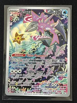 Pokemon TCG Paradox Rift Veluza Illustration Rare Holo Card 192/182 - Image 1