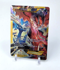 Custom SPARKLING GOLD HOLO Yvelta Ex Yvelta Card DESCRIPTION BELOW - Image 1