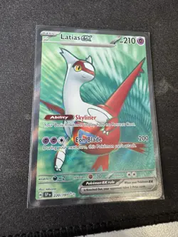 Pokemon TCG Latvia's EX Surging Sparks Ultra Art Rare Card 220/191 Near Mint NM - Image 1