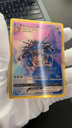 Pokemon 3D Blastoise HP 350 Vmax ACG Lenticular Pokemon Card - Image 2