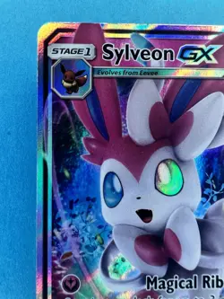 Pokemon Sylveon GX ALTERNATE ART 92a/145 Full Eeveelution -ULTRA RARE Card - Image 3