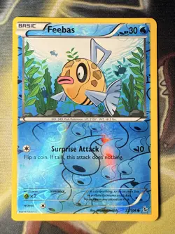 *VINTAGE* Pokemon TCG Feebas XY Flashfire 22/106 Reverse Holo Card - Image 1
