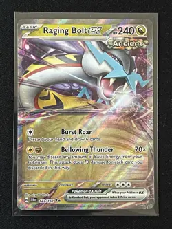 Pokemon TCG Temporal Forces Raging Bolt EX Double Rare Holo Card 123/162 - Image 1