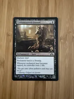 MTG Magic the Gathering Contaminated Ground Gatecrash NM Foil - Image 1