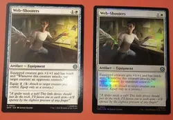 2X MTG: SPIDER-MAN, WEB - SHOOTERS, 0022, 1 REGULAR, 1 FOIL, UNCOMMON, NM - Image 1