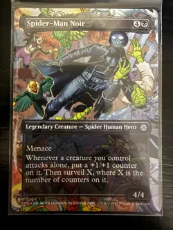 MTG Spider-Man Noir (Borderless) [Marvel's Spider-Man] Near Mint Magic - Image 1