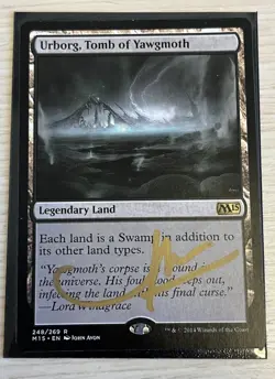 Urborg, Tomb of Yawgmoth Magic MTG Core Set 2015 ARTIST SIGNED JOHN AVON LP - Image 1