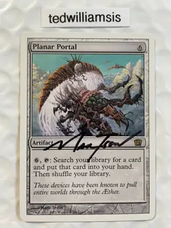 Planar Portal MtG 8th Edition Signed Autographed by Artist Mark Tedin - Image 1