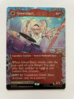 MTG Gwen Stacy BORDERLESS FOIL 0209 SPM - Image 1