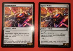 2X MTG: SPIDER-MAN, ARTIFACT, SPIDER - MOBILE, 0174, REGULAR, UNCOMMON, NM SPM - Image 1