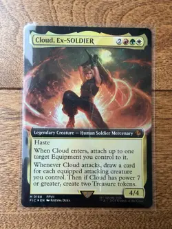 Magic MTG Final Fantasy - Cloud Ex-SOLDIER EXTENDED ART FOIL 0168 - Image 1