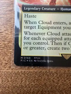Magic MTG Final Fantasy - Cloud Ex-SOLDIER EXTENDED ART FOIL 0168 - Image 2