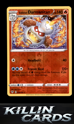 Reverse Holofoil Galarian Darmanitan (28) 028/189 Pokemon Rare SWSH03: Darkness - Image 1
