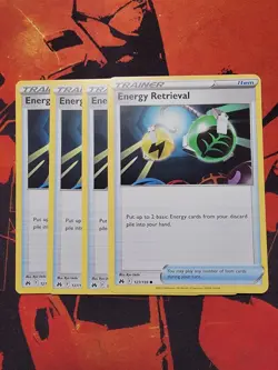 Pokemon Energy Retrieval X4 Playset Trainer 127/159 Sword & Shield Crown Zenith - Image 1