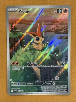Pokemon Victini #208 Black Star Promo Card Scarlet Violet Holo NM/M - Image 1