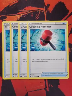 Pokemon TCG Crown Zenith Crushing Hammer 125/159 x4 Playset - Image 1