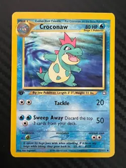 Pokemon TCG Croconaw Neo Genesis 1st Edition Uncommon 32/111 LP/MP - Image 1
