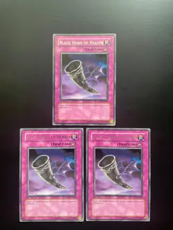 Yugioh Black Horn Of Heaven 1st CDIP-EN060 1st Edition Rare LP/MP X3 - Image 1