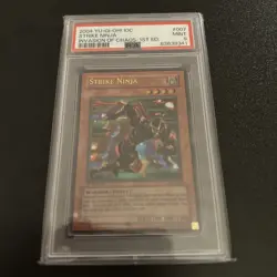 Yugioh PSA 9 Strike Ninja IOC-007 1st Edition Ultra Rare invasion of Chaos - Image 1
