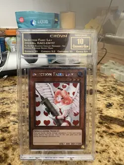 YuGiOh! Injection Fairy Lily (Platinum Secret Rare) - RA03-EN117 CROWNED GEM 10 - Image 1