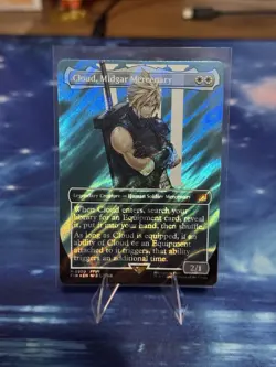 Cloud, Midgar Mercenary (Borderless) (Surge Foil) Final Fantasy Foil - Image 1