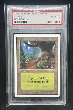 Mtg Unlimited Forest Path PSA 9 Mint - Image 1