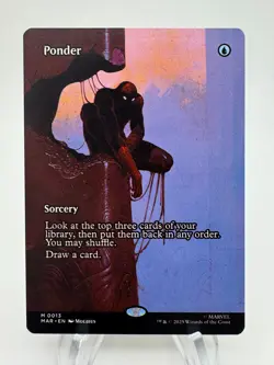 MTG Spider-Man PONDER Borderless Mythic #13 1 - Image 1