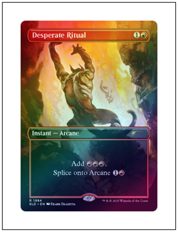 1x Desperate Ritual, Foil, Frank Frazetta Secret Lair, Borderless Art, MTG NM - Image 1