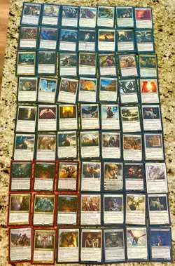 Magic The Gathering MTG Card Lot 63 Cards No Repeats Sleeved With Deck Box - Image 1