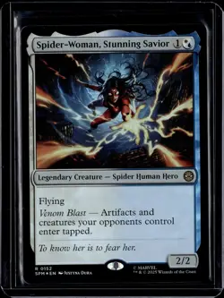Spider-Woman, Stunning Savior - 152 - SPM - Foil - NM - MTG Magic the Gathering - Image 1