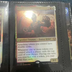 MTG Neyali, Suns' Vanguard 030 Foil Etched Thick Stock ONC : Commander Phyrexia - Image 1