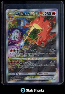 2022 POKEMON SWORD & SHIELD BLACK STAR PROMOS #SWSH262 CHARIZARD V STAR FULL ART - Image 1
