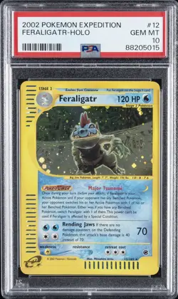 2002 POKEMON EXPEDITION #12 FERALIGATR-HOLO PSA 10 - Image 1
