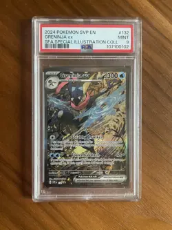 2024 POKEMON SVP EN-SV BLACK STAR PROMO #132 GRENINJA EX - PSA 9 - Image 1