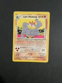 Pokemon TCG Light Machamp Neo Destiny Card 25/105 Unlimited Rare - MP - Image 2