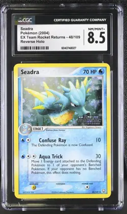 CGC 8.5 Seadra Team Rocket Returns 48/109 Reverse Holo STAMPED Pokemon Card - Image 1