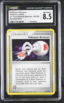 CGC 8.5 Pokemon Retriever EX Team Rocket Returns 84/109 Reverse Holo Stamped - Image 1